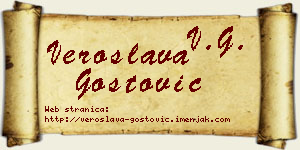 Veroslava Gostović vizit kartica